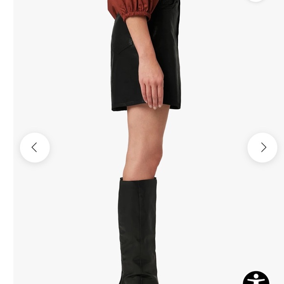 NWT Joe’s Jeans Collection Coated Black Mini Skirt - Picture 3 of 14